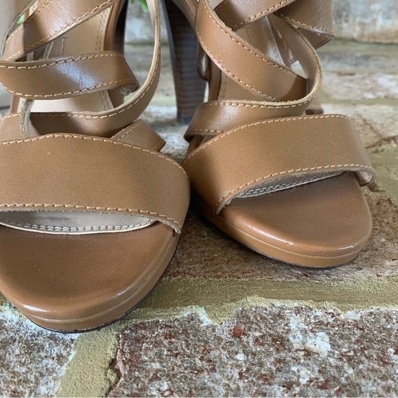 Banana Republic | Tan Leather Strappy Heels | 7 - Picture 5 of 7